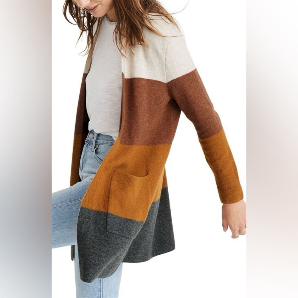 Madewell Kent Colorblock Cardigan